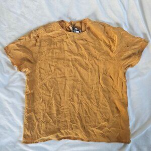 Laura & Jayne Petite Mustard Yellow Crew Neck Top